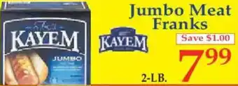 Market Basket Jumbo Meat Franks offer