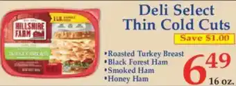 Market Basket Deli Select Thin Cold Cuts offer