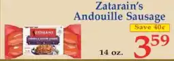 Market Basket Zatarain's Andouille Sausage offer