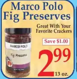 Market Basket MARCO POLO Fig Preserves offer