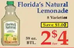 Market Basket Florida's Natural Lemonade offer