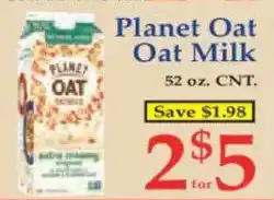 Market Basket Planet Oat Oat Milk offer