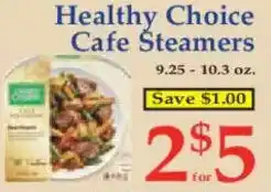 Market Basket Healthy Choice Cafe Steamers offer