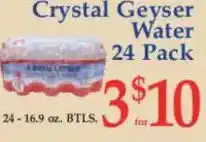 Market Basket Crystal Geyser Water offer