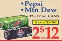 Market Basket Pepsi , Mtn Dew offer