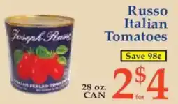 Market Basket Russo Italian Tomatoes offer