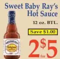 Market Basket Sweet Baby Ray's Hot Sauce offer