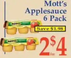 Market Basket Mott's Applesauce offer
