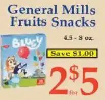 Market Basket General Mills Fruits Snacks offer
