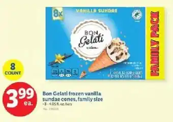 Lidl Bon Gelati frozen vanilla sundae cones, family size offer