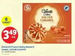 Lidl Gelatelli frozen dairy dessert cones, salted caramel offer