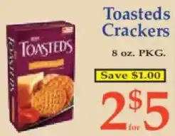 Market Basket Toasteds Crackers offer
