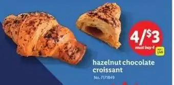 Lidl Hazelnut chocolate croissant offer