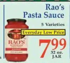 Market Basket Rao's Pasta Sauce offer