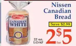 Market Basket Nissen Canadian Bread offer