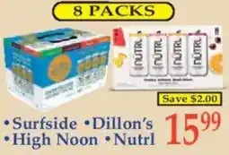 Market Basket Surfside, Dillon's, High Noon, Nutrl offer