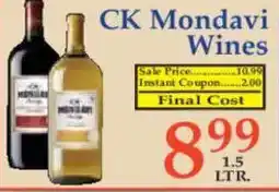 Market Basket CK Mondavi Wines offer