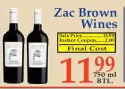 Market Basket Zac Brown Wines offer
