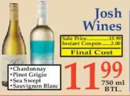 Market Basket Josh Wines offer