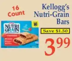 Market Basket Kellogg's Count Nutri-Grain offer