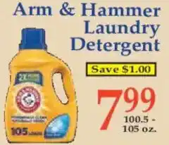 Market Basket Arm & Hammer Laundry Detergent offer