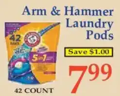 Market Basket Arm & Hammer Laundry Pod's offer
