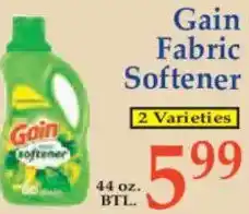 Market Basket Gain Fabric Softener offer