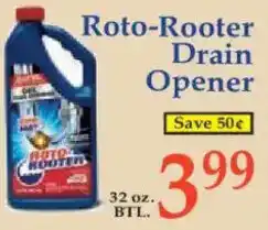 Market Basket Roto-Rooter Drain Opener offer