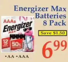 Market Basket Energizer Max Batteries offer