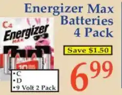 Market Basket Energizer Max Batteries offer