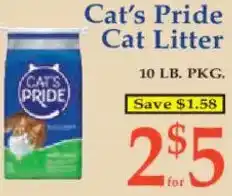 Market Basket Cat's Pride Cat Litter offer