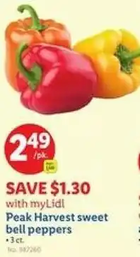 Lidl Peak Harvest sweet bell peppers offer
