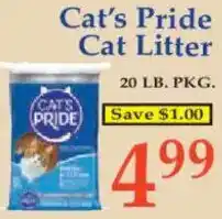 Market Basket Cat's Pride Cat Litter offer