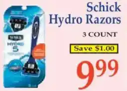 Market Basket Schick Hydro Razors offer
