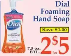 Market Basket Dial Foaming Hand Soap offer