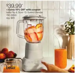 JC Penney bella Flip & Store 10-Speed Blender offer