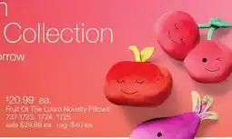 JC Penney Fruit Of The Loom Novelty Pillows offer