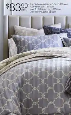 JC Penney Liz Claiborne Adelaide 3-Pc. Full/Queen Comforter Set offer