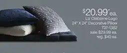 JC Penney Liz Claiborne Logo 24 X 24 Decorative Pillow offer