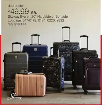 JC Penney Everett 20 Hardside or Softside Luggage offer