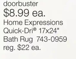 JC Penney Home Expressions Quick-Dri 17x24 Bath Rug offer