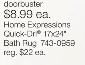 JC Penney Home Expressions Quick-Dri 17x24 Bath Rug offer