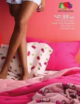 JC Penney Fruit Of The Loom Super Soft Reversible Twin/Twin XL Comforter Set offer
