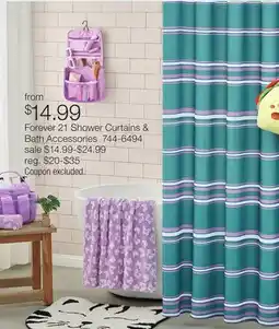 JC Penney Forever 21 Shower Curtains & Bath Accessories offer