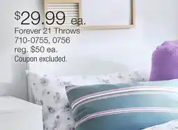 JC Penney Forever 21 Throws offer