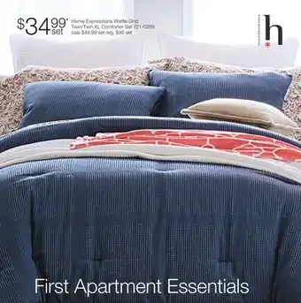 JC Penney Home Expressions Waffle Grid Twin/Twin XL Comforter Set offer