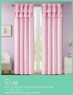 JC Penney Ink + Ivy Kids 84 Complete Blackout Curtains offer