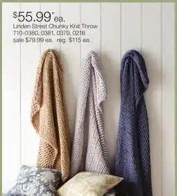 JC Penney Linden Street Chunky Knit Throw offer