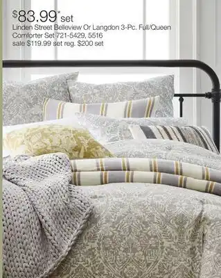 JC Penney Linden Street Belleview Or Langdon 3-Pc. Full/Queen Comforter Set offer