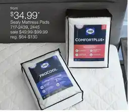 JC Penney Sealy Mattress Pads offer
